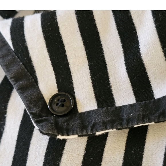 Torrid Black White Striped 3/4 Sleeve One Button Poly Blend Blazer Size 1(1X) - Picture 10 of 14